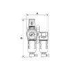 ALTO 1 - Ensemble microfiltre avec régulateur, manomètre et fixation PREVOST TB CSM1