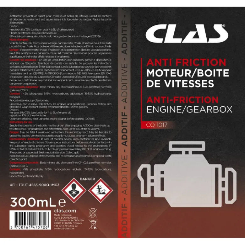 Anti friction moteur/boite de vitesses 300ml CLAS CO 1017