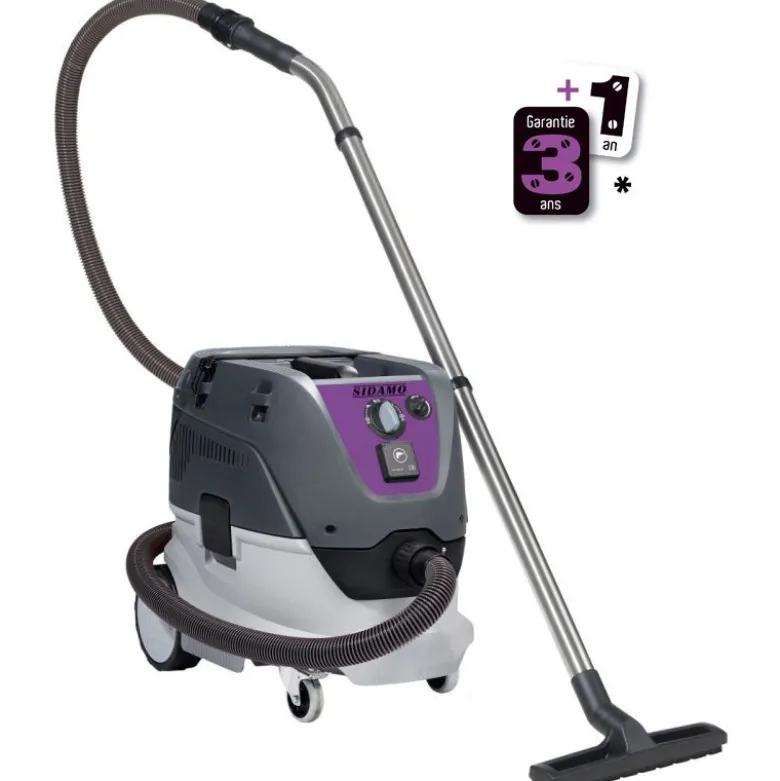 Aspirateur professionnel XC 30 L eau et poussière cuve polypropylène SIDAMO 20405030