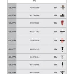 Assortiment d'agrafes TOYOTA / LEXUS 360 pièces KS TOOLS 420.0800