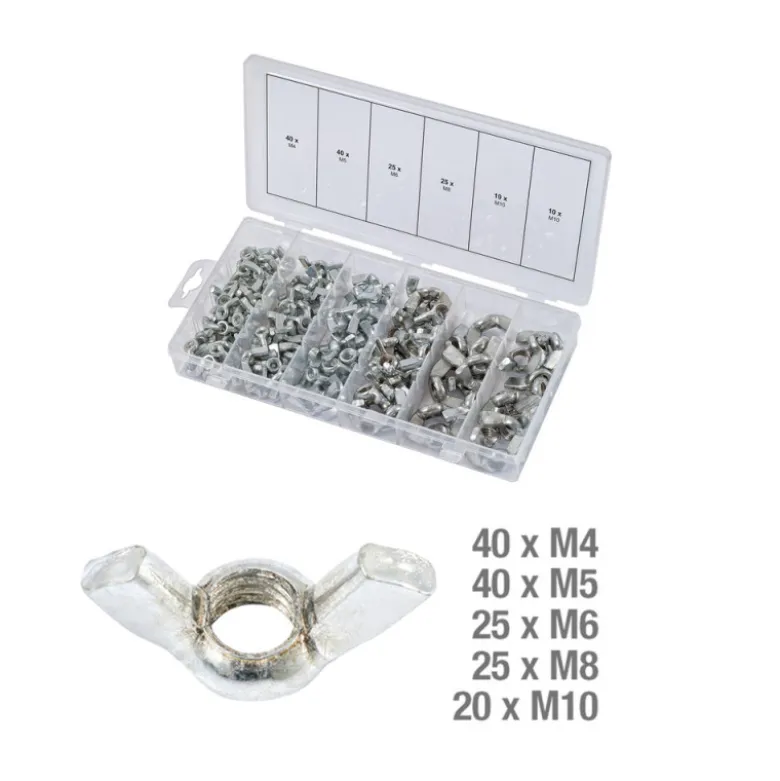 Assortiment d'écrous papillon 150 pièces KS TOOLS 970.0470