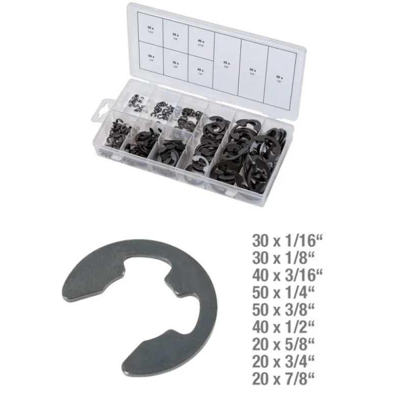 Assortiment de Circlips de type E en pouces 300 pcs KS TOOLS 970.0320