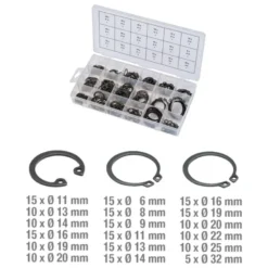 Assortiment de circlips internes et externes 225 pièces KS TOOLS 970.0310