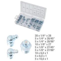 Assortiment de graisseurs métriques et pouces 70 pièces KS TOOLS 970.0360