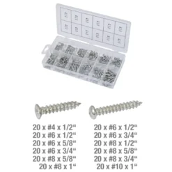 Assortiment de vis auto-taraudeuses métal et bois 240 pièces KS TOOLS 970.0410