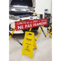 Banderole signalisation "limite zone de travail" 100x20cm CLAS EG 0015