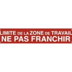 Banderole signalisation "limite zone de travail" 100x20cm CLAS EG 0015