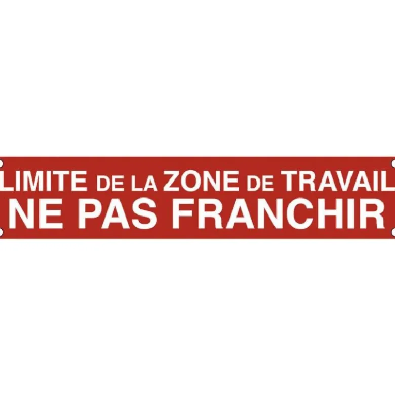 Banderole signalisation "limite zone de travail" 100x20cm CLAS EG 0015