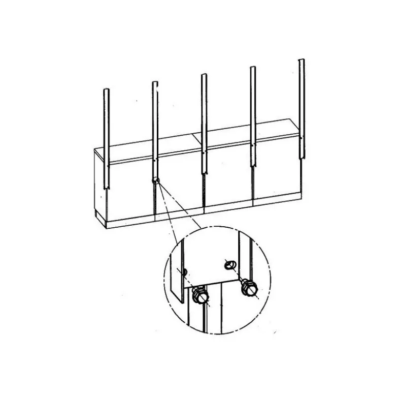 Barre de raccordement panneaux MOBILIO (1420 x 65 x 30 mm) KRAFTWERK 3964-07