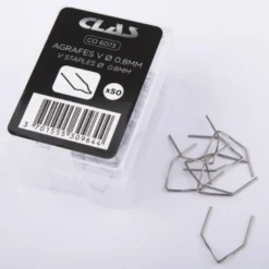 Boite de 50 agrafes v ø 0.8 mm CLAS CO 6073