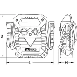 Booster avec système de démarrage à condensateur 12 / 24V - 4700 / 3700 A KS TOOLS 550.1850