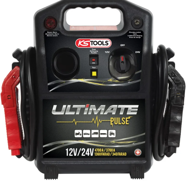Booster avec système de démarrage à condensateur 12 / 24V - 4700 / 3700 A KS TOOLS 550.1850