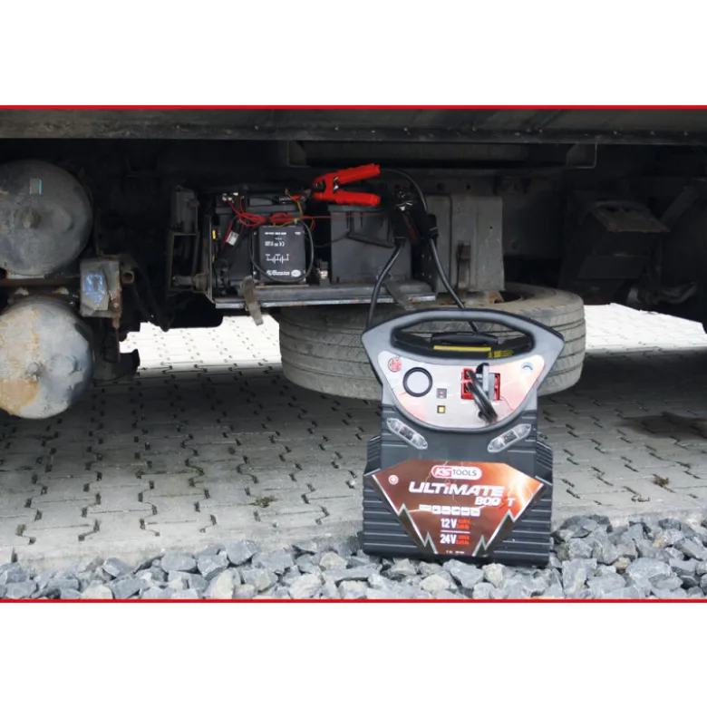 Booster à batterie 12V/24V 6200 / 3100 A PL à trolley KS TOOLS 550.1825