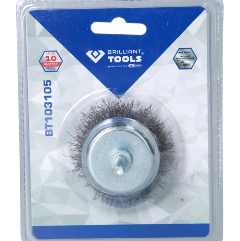 Brosse boisseau 50mm queue de serrage 6mm BRILLIANT TOOLS - BT103105