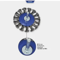 Brosse circulaire 75mm queue de serrage 6mm BRILLIANT TOOLS - BT103109