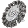 Brosse circulaire sur tige de 6mm à mèches torsadées acier - SIDAMO