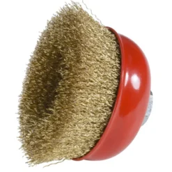 Brosse en coupe M14 à fils ondulés laitonnés Ø60 à 125mm - SIDAMO