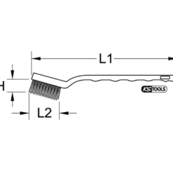 Brosse laiton pour bougies à 2 rangées KS TOOLS 201.2316