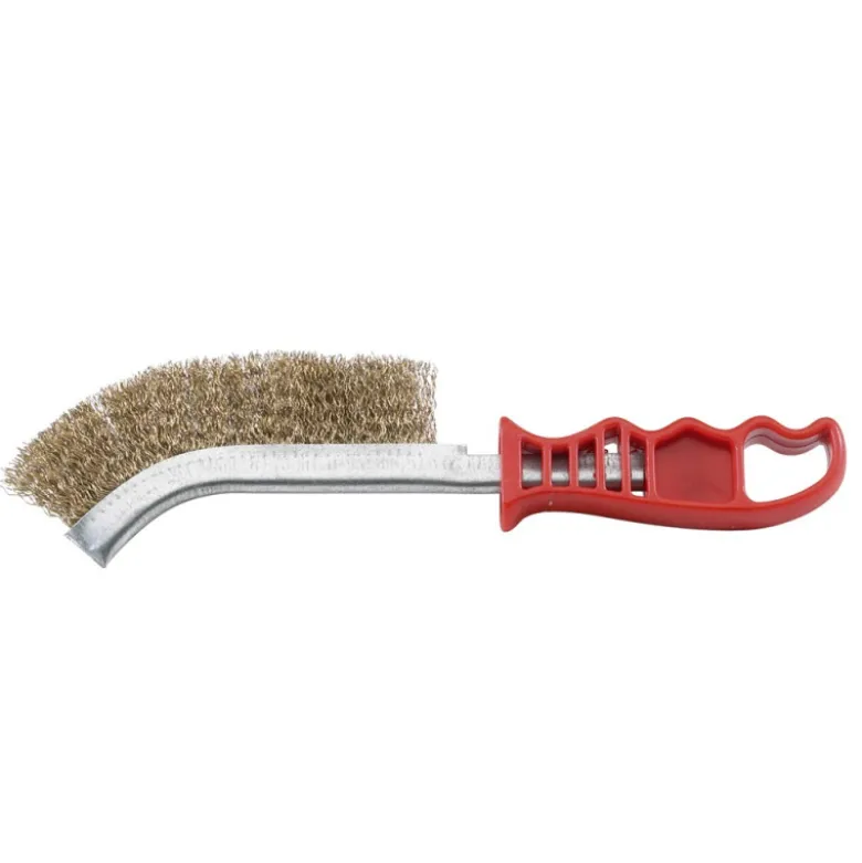 Brosse à main 1 rang fils ondulés inox manche plastique - SIDAMO 10311005