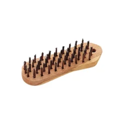 Brosse Metallique 4 Rangs Manche Bois Forme Violon SAM Outillage - 912-B4