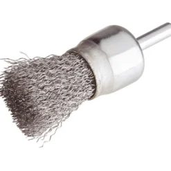 Brosse pinceau sur tige de 6mm à fils ondulés inox 25mm - SIDAMO 10314016