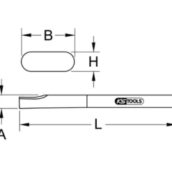 Burin de carrossier extra plat L 300 mm KS TOOLS 140.2162