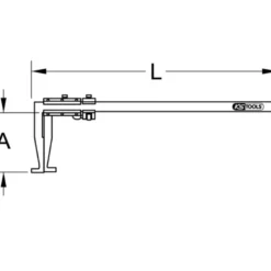 Calibre à coulisse en inox pour tambour de frein PL KS TOOLS 300.0530