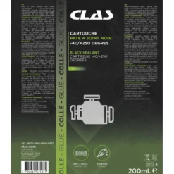 Cartouche pate a joint noire -40/+250 degres 200ml CLAS CO 1020