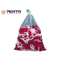 Chaîne De Balisage En Plastique, Rouge Et Blanc 25M Ø8Mm King Tony - S115RB8