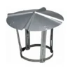 Chapeau simple paroi aluminium pour gaz intérieur Ø125 à 200mm - SOVELOR