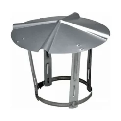 Chapeau simple paroi aluminé pour fuel intérieur Ø125 à 250mm - SOVELOR