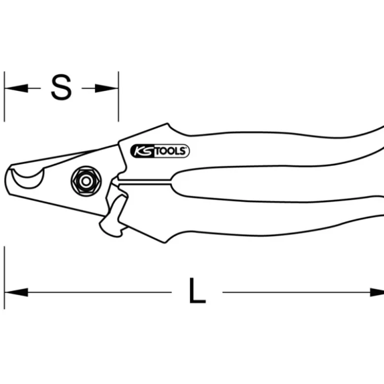 Cisaille à câble électrique, 165 mm KS TOOLS 118.0073