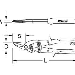 Cisaille à tôle 280mm KS Tools