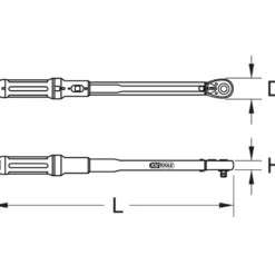 Clé dynamométrique 5-25 Nm 1/4