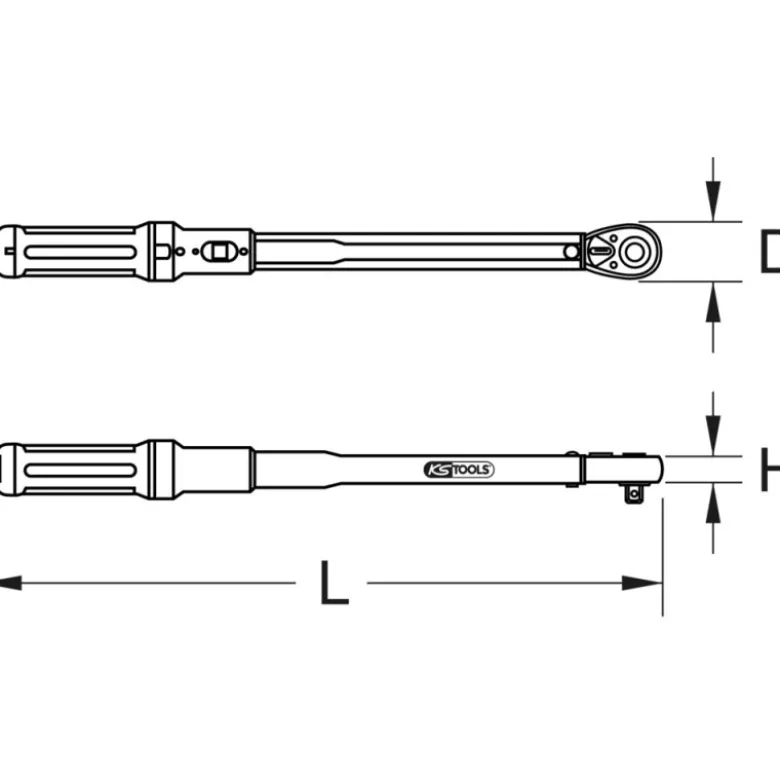 Clé dynamométrique 5-25 Nm 1/4" ERGOTORQUEprecision cliquet réversible KS TOOLS 516.1512