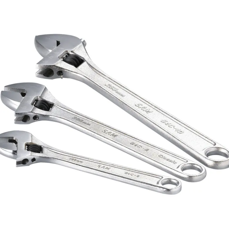 Cle A Molette Chromee 6'' 8'' 10'' - Jeu De 3 Sam Outillage - 54-Cl