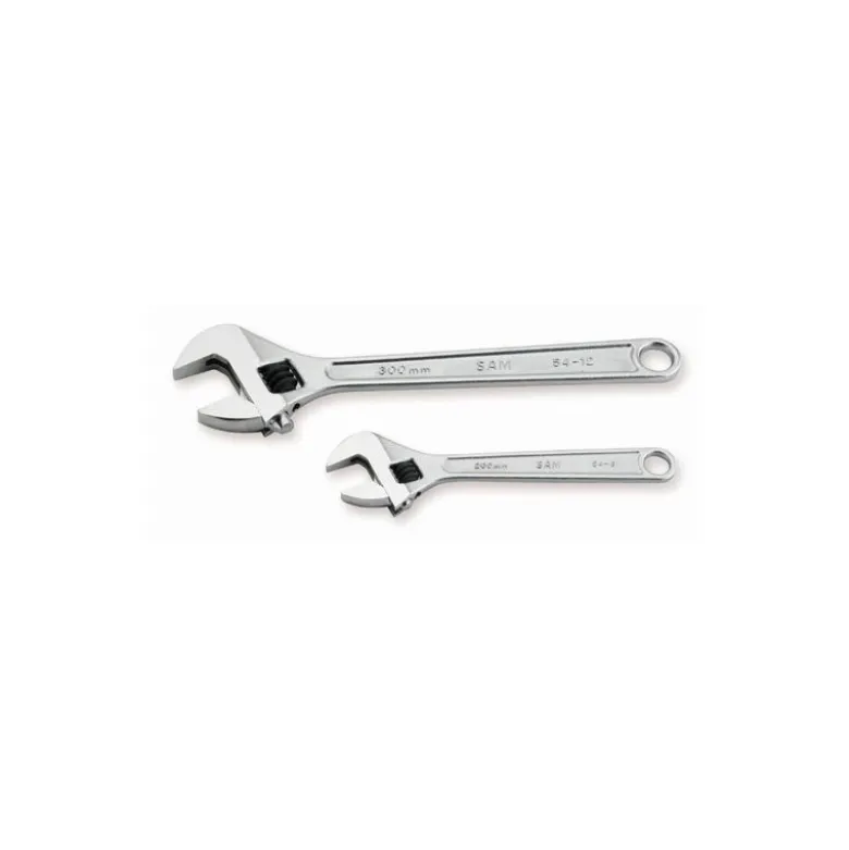 Cle A Molette Chromee 8'' 12'' - Jeu De 2 Sam Outillage - 54-J2N