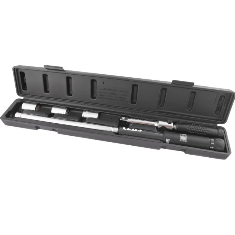 Cle dynamometrique en croix 1/2" 70-170nm 490mm + 3 douilles CLAS OM 0755