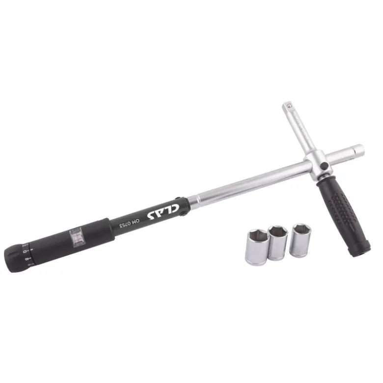 Cle dynamometrique en croix 1/2" 70-170nm 490mm + 3 douilles CLAS OM 0755