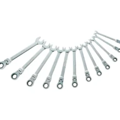 Cle Mixte A Cliquet Articulee 8 A 19 Mm - Jeu De 12 SAM Outillage - 50-CTJ12