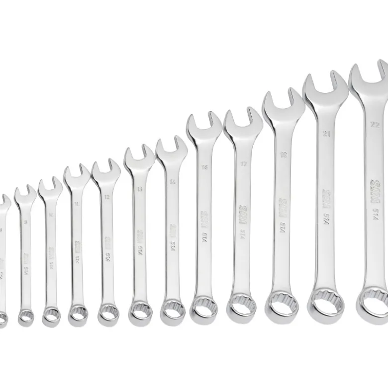 Cle Mixte De 8 A 19 Mm - Brillante - Jeu De 12 SAM Outillage - 50A-J12
