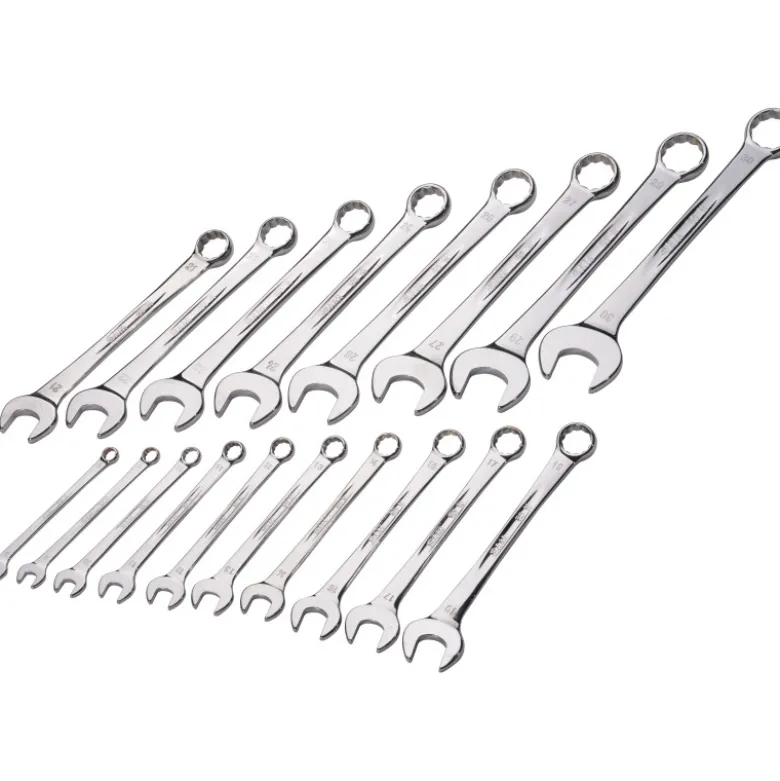 Cle Mixte Extra-Fine Brillante De 8 A 30 Mm - Jeu De 18 SAM Outillage - 50N-J18