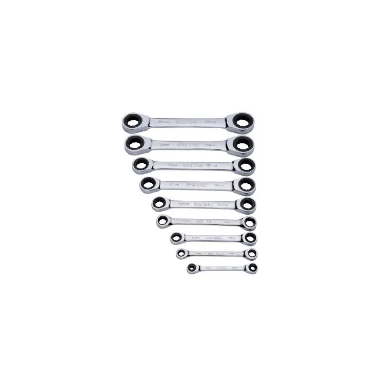 Cle Polygonale A Cliquet 6 A 24 Mm - Jeu De 9 SAM Outillage - 106C-J9