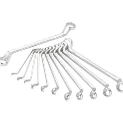 Cle Polygonale Contre-Coudee En Mm - Jeu De 12 (Avec 24X27) SAM Outillage - 105-J12