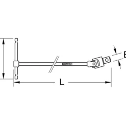 Clé longue à carré d’entraînement KS TOOLS
