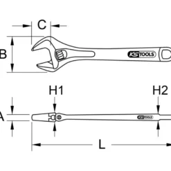 Clé à molette graduée KS TOOLS