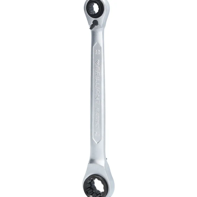 Clé polygonale à cliquet double 4 en 1 10x13mm 17x19mm BRILLIANT TOOLS - BT013901