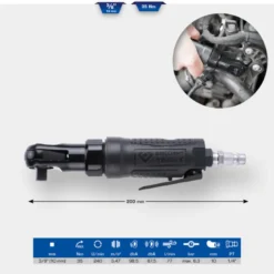 Clé à rochet pneumatique 3/8'' 35Nm BRILLIANT TOOLS - BT160602