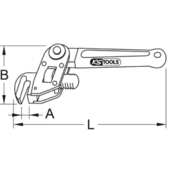 Clé serre-tubes Stillson articulée KS TOOLS 111.3550