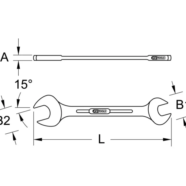 Clés à fourches en pouces KS TOOLS